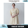 teenieweenie小熊2024夏装宽松休闲娃娃领连衣裙泡泡袖裙子女