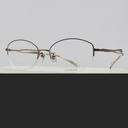 CHARMANT夏蒙镜架XL1701女士半框时尚个性超轻舒适纯钛近视眼镜框