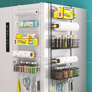 多功能冰箱挂架侧挂冰箱架，厨房用品置物架，纸巾保鲜袋调味料收纳架
