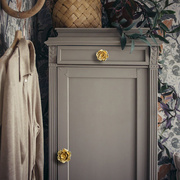美欧式新中式复古玫瑰花纯铜，拉手抽屉橱柜衣柜柜门门把手单孔黄铜