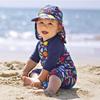 儿童泳衣中小男童女宝宝可爱沙滩度假防晒连体长袖婴幼儿温泉泳装
