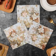  花型彩色印花餐巾纸 纸巾家用西餐厅烘焙坊适用面巾