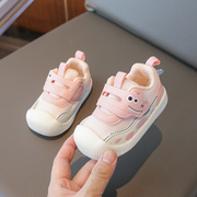 婧麒童鞋透气学步鞋，春季2024宝宝鞋子，婴幼童鞋软底防滑机能鞋