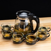 耐热防爆大容量玻璃泡茶壶家用功夫，茶花茶壶办公冲茶器茶具套装