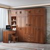 中式胡桃木实木衣柜卧室，实木家用挂衣柜，现代家居简易大容量衣橱
