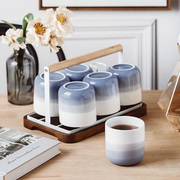 北欧轻奢陶瓷杯家用客厅水杯茶杯套装创意早餐牛奶杯咖啡杯凉水壶