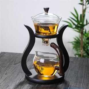 高档彩维 半全自动泡茶器耐热玻璃茶具套装家用送礼茶具懒人茶壶