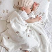 豆豆毯婴儿毯子纯棉纱布盖毯宝宝毛毯新生儿被子儿童夏凉被午睡毯