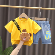 男童夏季套装洋气可爱宝宝夏装时髦短袖两件套婴儿童装衣服小童潮