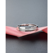 镶嵌锆石s925银指环，饰品韩国东大门饰品少女心女士开口戒指