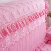 公主蕾丝全包布艺床头罩，软包床头套欧式防尘罩1.8m1.5米床保护套