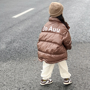 儿童羽绒服2023冬季加厚面包服小童大童短款立领男童女童韩版外套