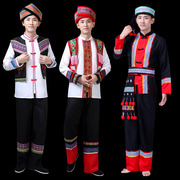 广西壮族服装男民族风云南少数民族苗族彝族演出服葫芦丝表演服饰