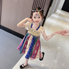 女童傣族服装夏季六一表演宝宝少数民族风夏装儿童套装汉服连衣裙