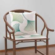 现代轻奢风客厅沙发坐垫靠背彩色银杏叶椅子垫地上飘窗台海绵垫子