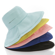 防晒帽渔夫帽UPF 夏季女士薄款大檐遮阳帽防紫外线太阳帽大沿帽