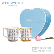wedgwood金粉年华马克杯骨瓷，茶杯情侣杯水杯家用进口结婚礼物