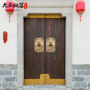 中式大门把手拉手纯铜门环仿古古铜方形大气老式木门玻璃门铜拉手