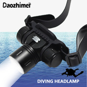 L2潜水头灯18650可充电强光手电筒水下防水专业LED头戴式潜水灯