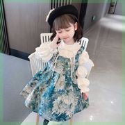 女童连衣裙套装春秋幼儿园裙子公主裙3岁6洋气春中国风中小童