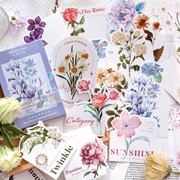陌墨盒装明信片春日花花文艺风植物花卉卡片，创意留言贺卡30张入