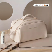 旅行手提化妆包女2023便携式大容量高级感化妆品收纳盒ins风