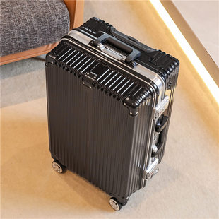 复古行李箱男女大容量，26寸旅行铝框拉杆箱万向轮密码，皮箱子24潮流