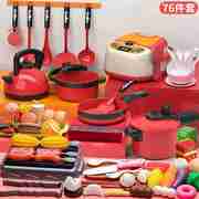 音乐女童儿童厨房玩具套装仿真厨具宝贝电饭煲智力开发材料做饭叉