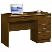 实木电脑桌带抽屉家用台式1.2米1.4写字台，学生书桌单人实木办公桌