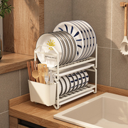 厨房放碗沥水架碗碟置物窄小型日式单层碗架碗盘收纳架水槽台面