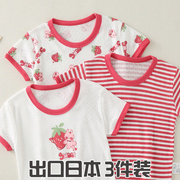 女童短袖t恤纯棉2024夏季儿童圆领半袖上衣，中小童透气打底衫