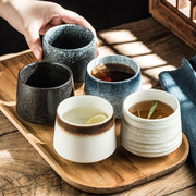 日式简约创意复古茶杯，水杯抹茶杯咖啡杯，家用咖啡店奶茶店陶瓷杯