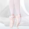 芭蕾舞鞋足尖鞋成人女儿，童女绑带缎面，舞蹈鞋专业脚尖硅胶套练功鞋