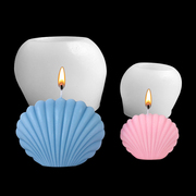 立体贝壳蜡烛硅胶模具diy香薰，石膏珍珠贝壳，手工翻模树脂滴胶模具