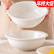 大碗陶瓷深汤碗家用盛汤特大号面碗纯白色微波炉14寸装汤的大汤碗