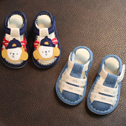 儿童手工布鞋男童凉鞋1一2岁居家鞋宝宝室内鞋，软底婴幼儿夏季鞋子