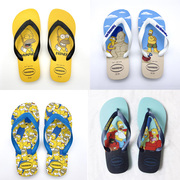 巴西人字拖哈瓦那 辛普森Simpsons男女防滑情侣夹指沙滩拖鞋