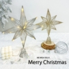 圣诞节装饰品圣诞铁艺树顶星圣诞树发光星星五角星装饰圣诞树挂件