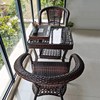 阳台小桌椅藤椅三件套室外庭院，一桌两椅户外腾编休闲茶几椅子组合