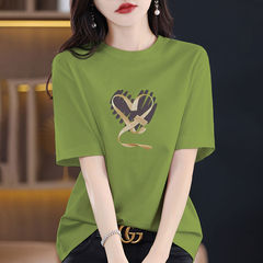 一线大牌外贸撤柜夏季纯棉短袖t恤女时尚百搭简约显瘦上衣服