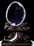 天然紫水晶摆件水晶聚宝盆，消磁石紫水晶，原石紫晶簇摆件家居饰品