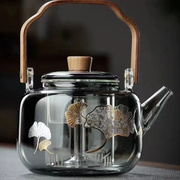 提梁茶壶加厚耐高温玻璃中式蒸煮一体两用茶器电陶炉单烧水壶