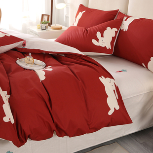 2卡芙缇四件套，60s全棉纯棉被套宿舍，三件套网红款床单套件床上用品