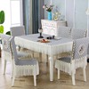 北欧餐桌椅子套罩一体坐垫长方形，家用四季通用连体餐桌布椅套套装