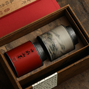 高档茶叶包装礼盒古树红茶白茶通用普洱半斤一斤装复古铁罐茶包装