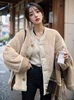 棉服女韩版宽松2024秋冬季百搭外套两面，穿加绒加厚小个子棉衣