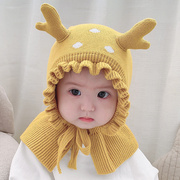 一06月婴儿帽秋冬小宝宝帽子0一1岁男宝女宝三个月小孩男孩外出帽