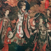 法海佛壁画 帝释天西全品 v精图寺画神仙画像微喷复制古画临摹画