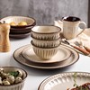 舍里美式复古碗碟套装家用创意饭碗平盘菜盘子欧式陶瓷西餐盘餐具