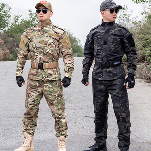 美军cp迷彩服套装男女春秋季薄款外套，沙数教官野战训练服装备耐磨